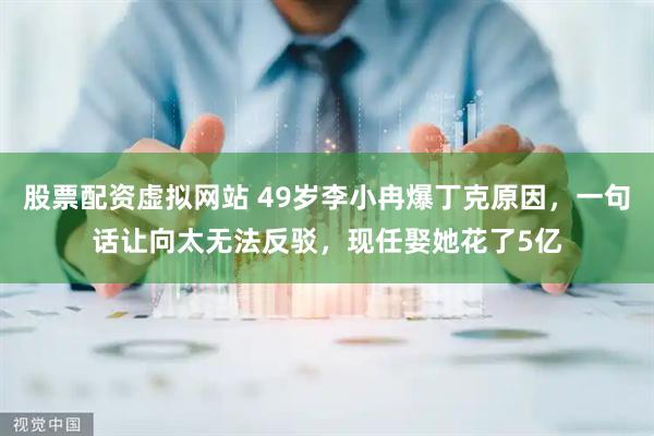 股票配资虚拟网站 49岁李小冉爆丁克原因，一句话让向太无法反驳，现任娶她花了5亿
