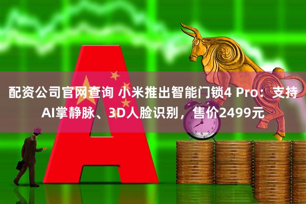 配资公司官网查询 小米推出智能门锁4 Pro：支持AI掌静脉、3D人脸识别，售价2499元